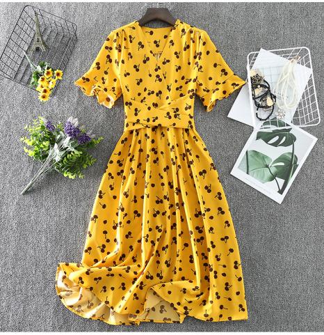 sd-17804 dress-yellow cherry